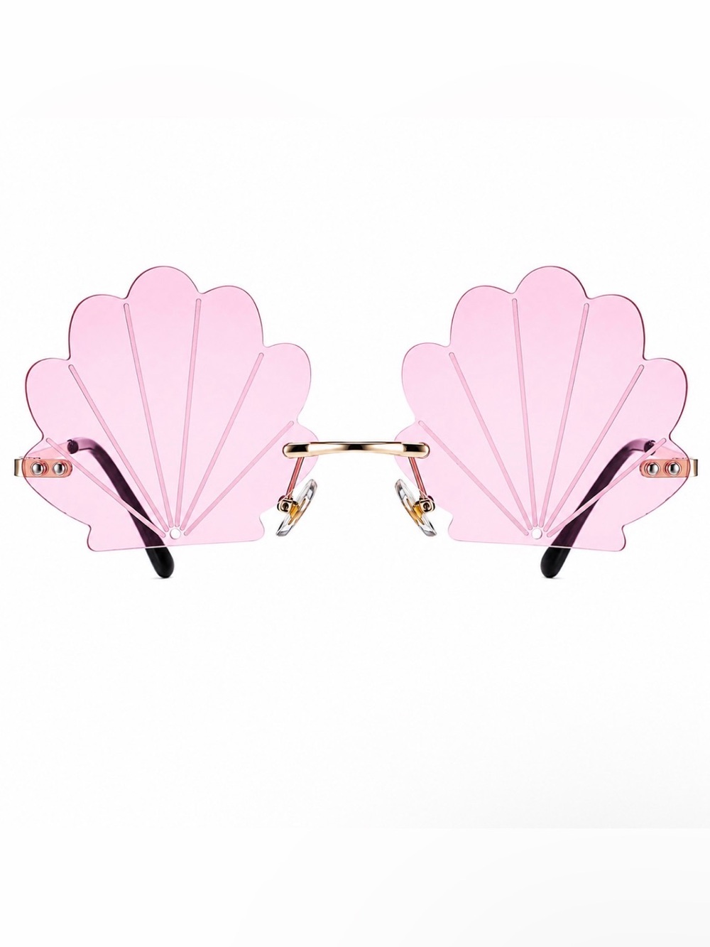 Pink Seashell Rimless Sunglasses - Boutique